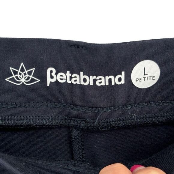 Betabrand Classic Dress Yoga Pant Straight Leg Navy Blue Large Petite - Picture 2 of 7